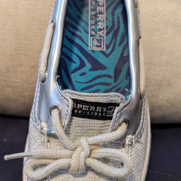 Sperry Silver Sparkly Top-sider Girls Shoes - Picture 4 of 4